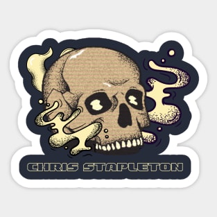 Chris stapleton skull Sticker